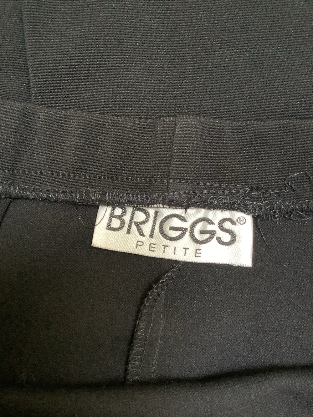 Briggs Petite Black Stretch Midi Skirt-Silver Buckle Accent-PS?-PLEASE READ - Picture 5 of 6